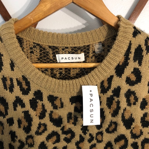 Nwt Pacsun Leopard Print Sweater Xl 